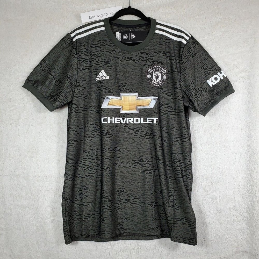 Adidas 2020-21 Manchester United Away Fan Soccer Mens Jersey EE2378 Sz S NWT